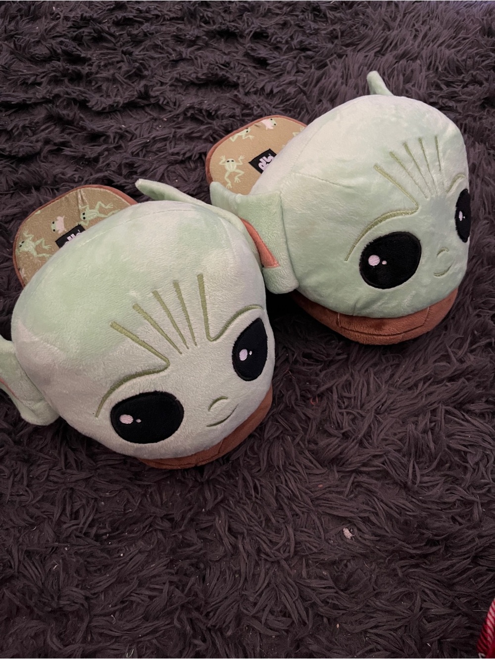 Star Wars Grogu Baby Yoda Plush Slippers Unisex Adult Size Large 11/12